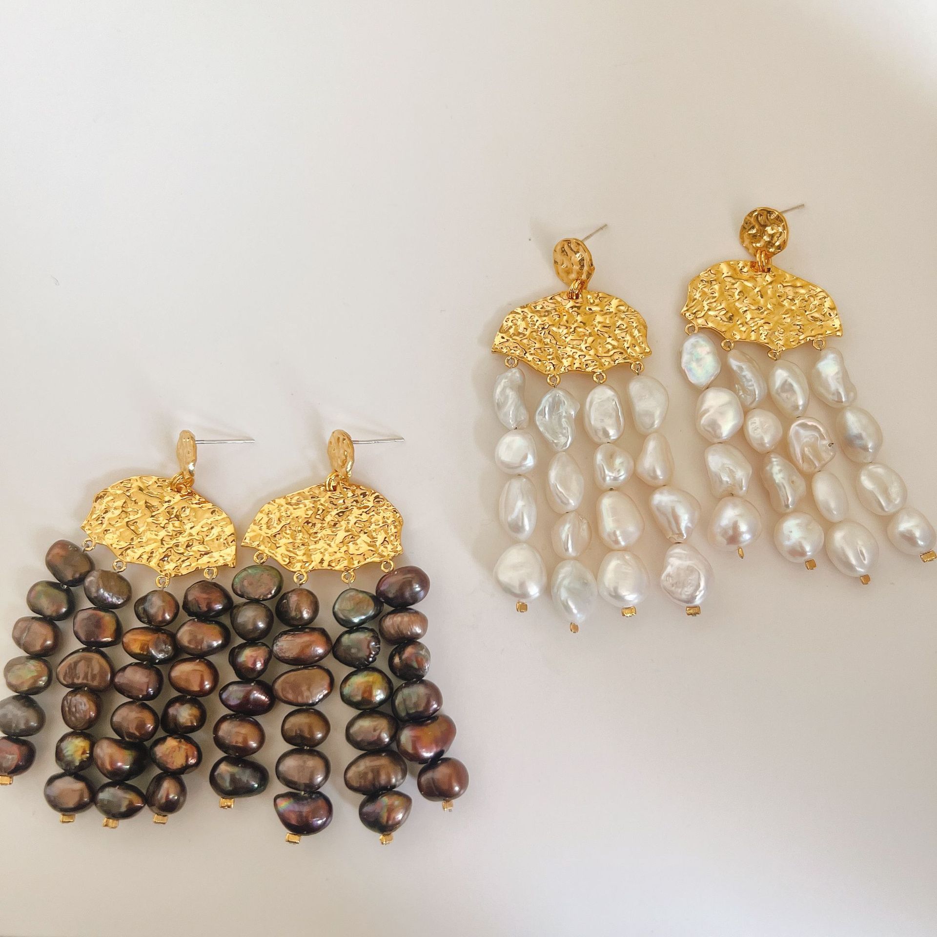 Tassel Earrings Boho - Латунь с 18-каратным золотом Серьги с