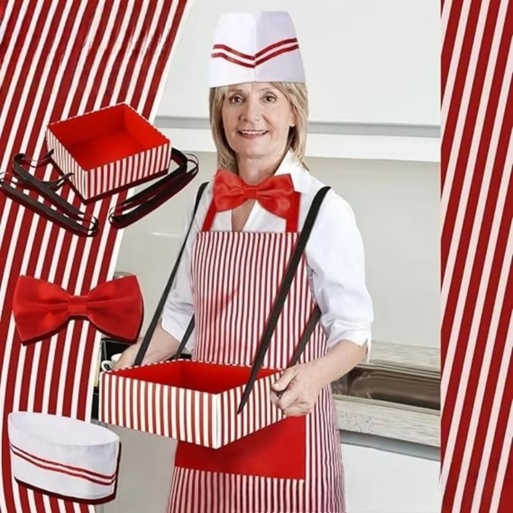 Women Kitchen Accessories - Карнавальный цирковой фартук официанта с шапкой,