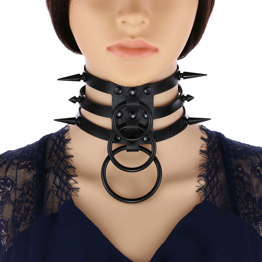 Women'S Emo Accessories - Модное женское и мужское черное кожаное