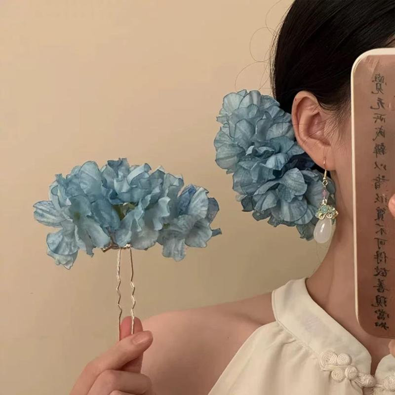 Women Accessories Photos - 1 шт. Пасторальная фиолетово-желтая заколка для