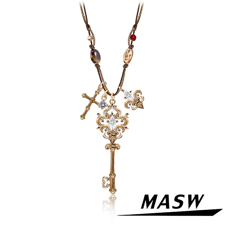 Women'S Accessories Trends 2026 - Оригинальный дизайн MASW: винтажное колье-ключ для