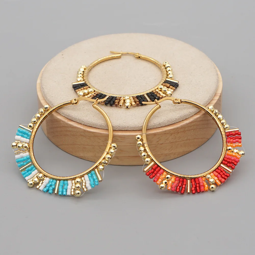 Большие круглые серьги ручной  – обзор и цена Tassel Earrings Boho