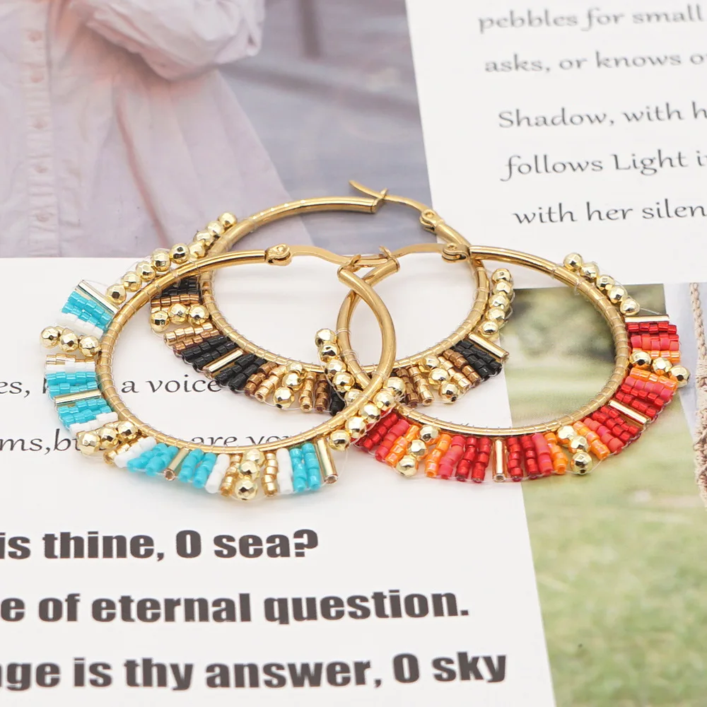 Большие круглые серьги ручной  – обзор и цена Tassel Earrings Boho