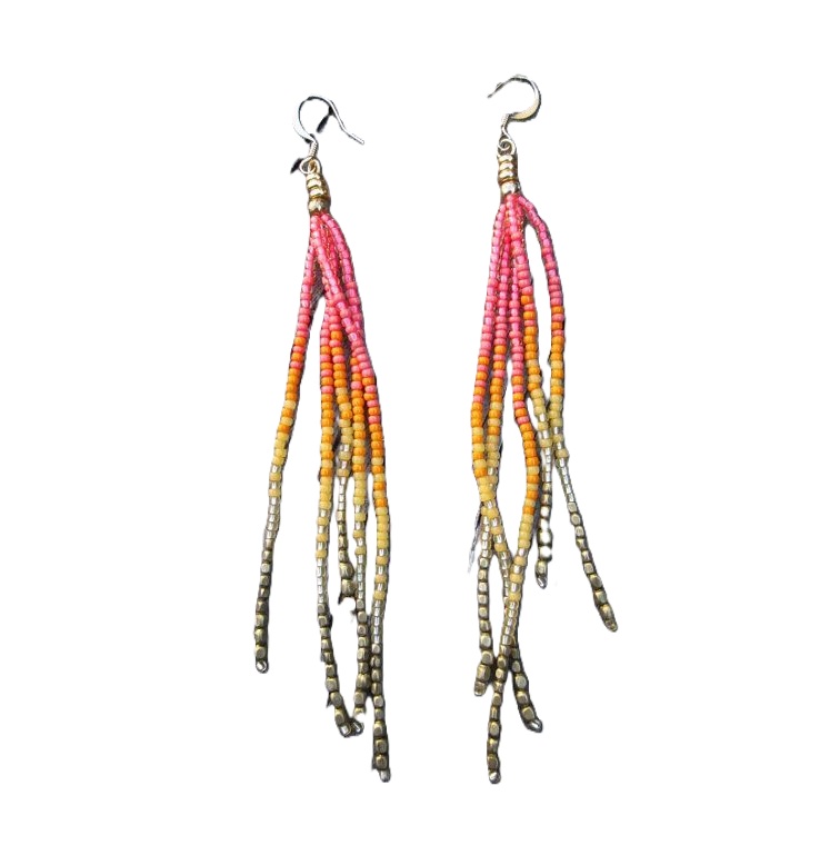 Серьги из рисовых бусин, гради – обзор и цена Tassel Earrings Boho