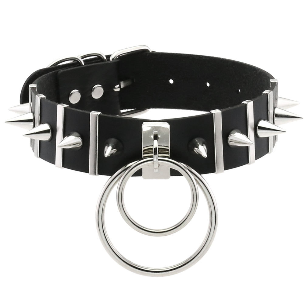Большие шипы колье кожаный вор – обзор и цена Women'S Emo Accessories