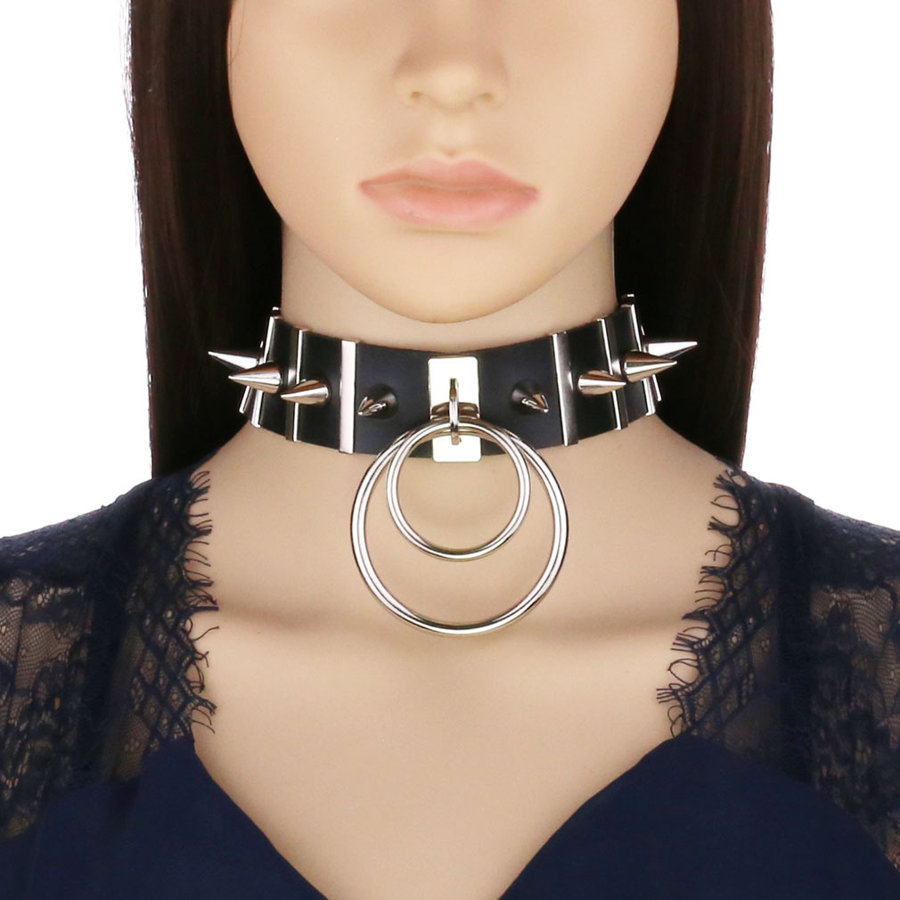 Большие шипы колье кожаный вор – обзор и цена Women'S Emo Accessories