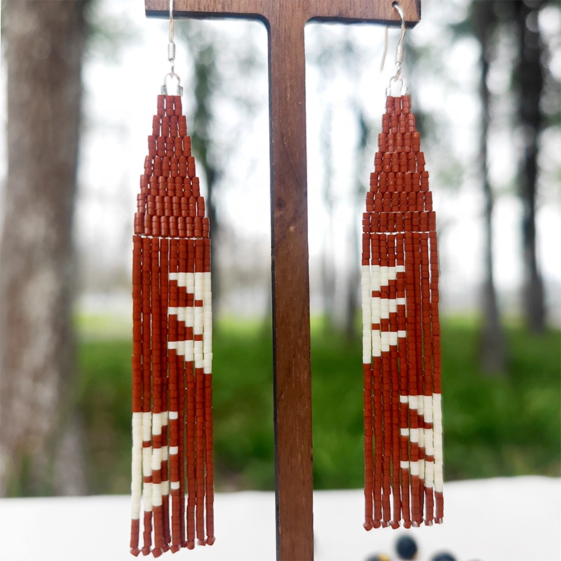 Серьги из бисера, кисточка, ли – обзор и цена Tassel Earrings Boho