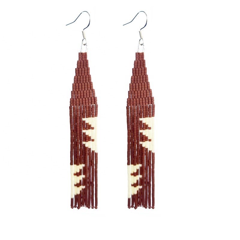 Серьги из бисера, кисточка, ли – обзор и цена Tassel Earrings Boho